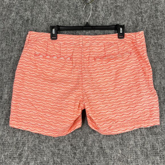 Old Navy Shorts Womens 14 Orange Goldfish Chino 7 Inseam Cotton Prep Casual - Picture 2 of 10